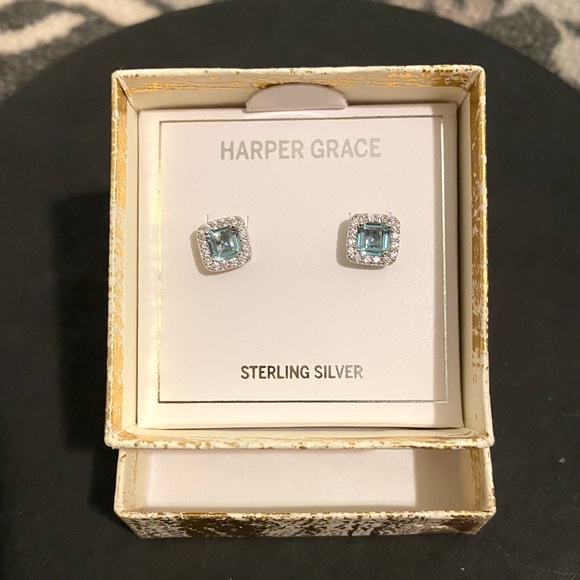 Jewelry - Aquamarine Blue Stud Earrings